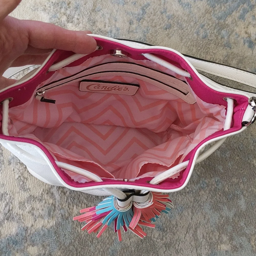 Candie's Faux Leather Tassel Lined Shoulder Bag Pocketbook